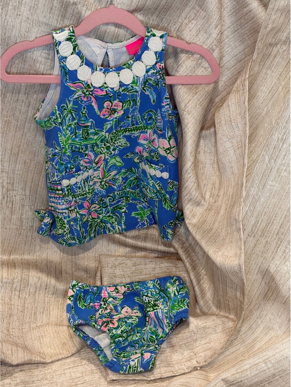 Lilly Pulitzer Baby Dress Beneath Bougainvillea 6-12M